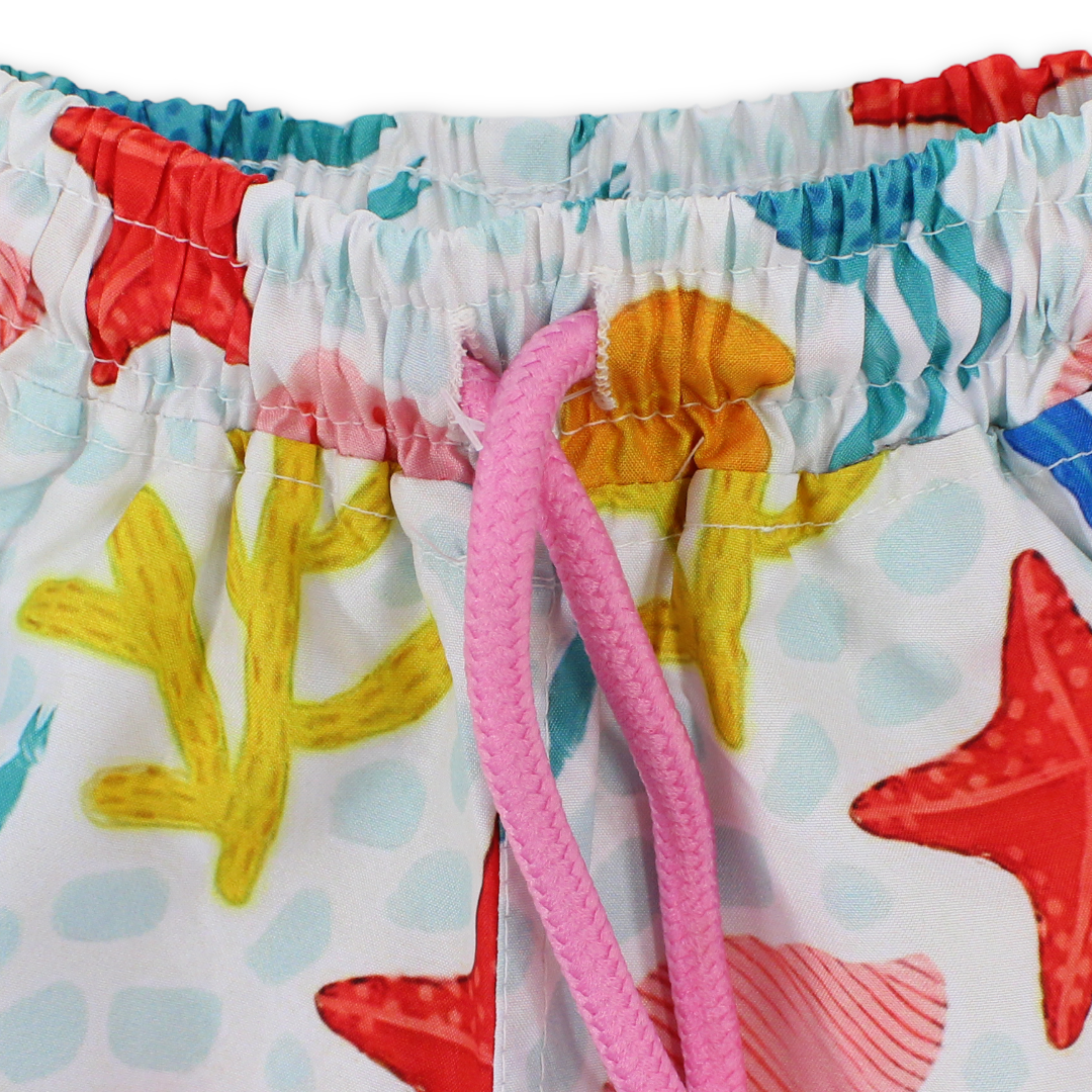 Baby Boys Swim Trunks – Multicolor with Marine Creatures Print