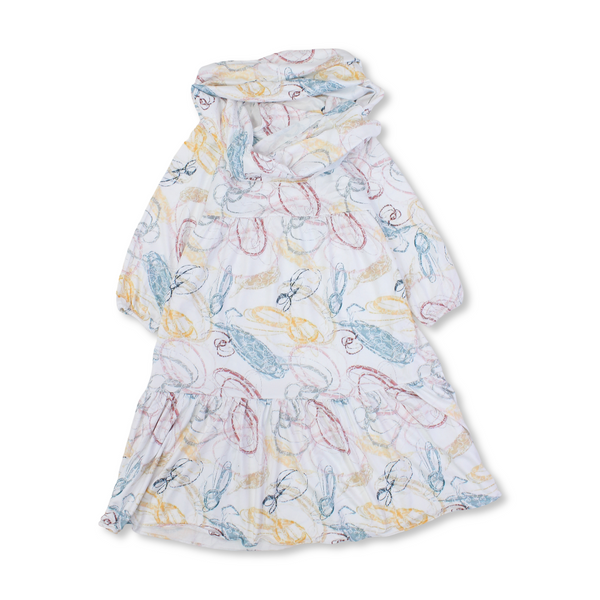 Girls Cotton Patterned Isdal – Off-White