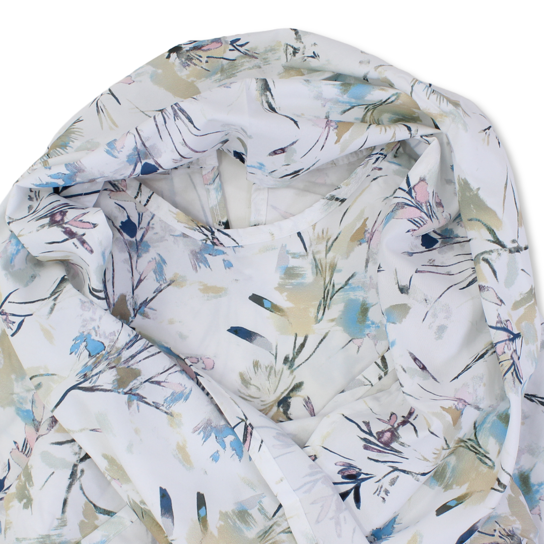 Girls Cotton Patterned Isdal – Off-White