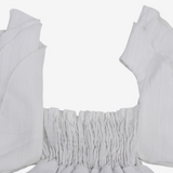 Baby Girls White Ruffled Shoulders Dress