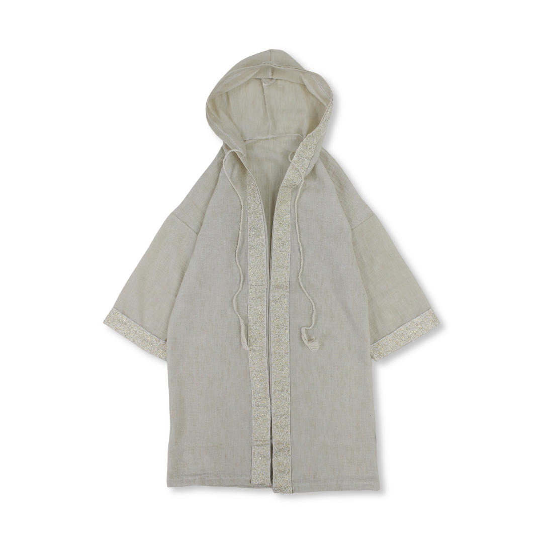 Ramadan Girls Linen Kaftan – Beige