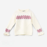 Ruffled Cuffs Long-Sleeved Pullover