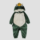 Prince Frog Long-Sleeved Fleeced Hooded Footless Onesie