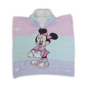 Girls Cotton Poncho – Colorful with Minnie Mouse Print