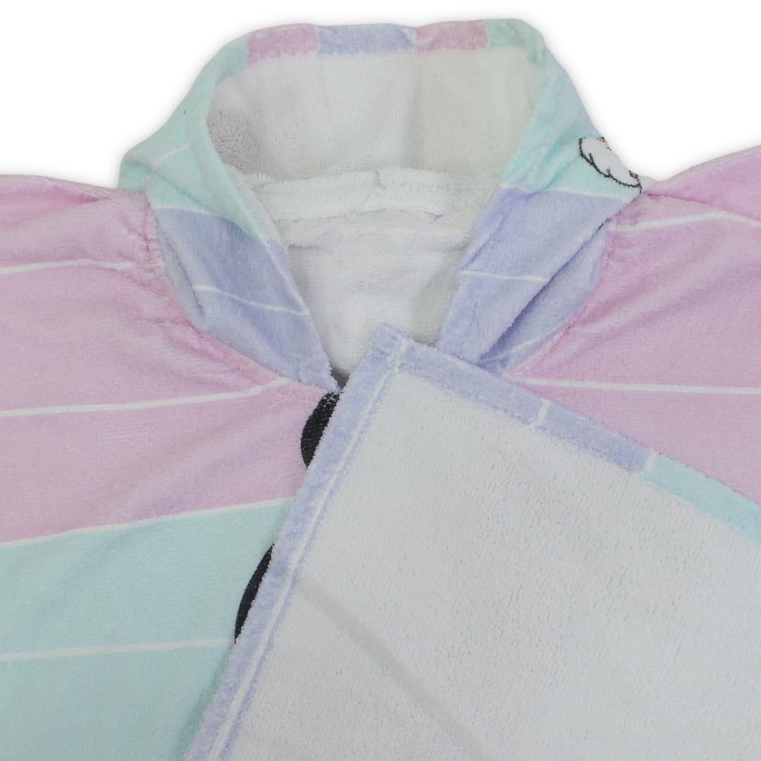 Girls Cotton Poncho – Colorful with Minnie Mouse Print