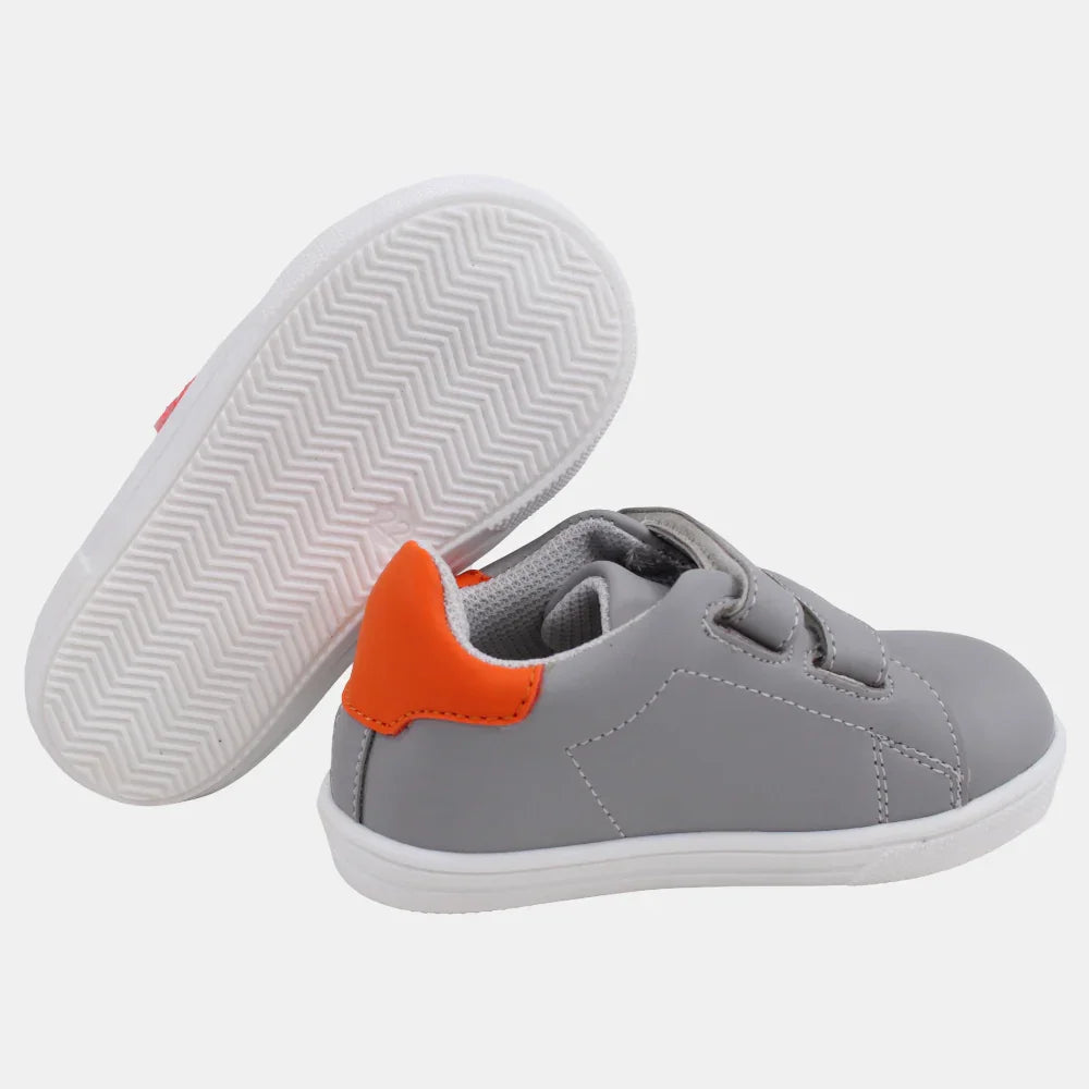 Unisex Baby Leather Sneakers with a Cute Smiley Face