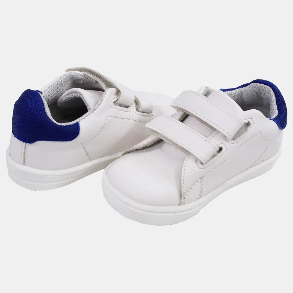 Unisex Baby Leather Sneakers with a Cute Smiley Face