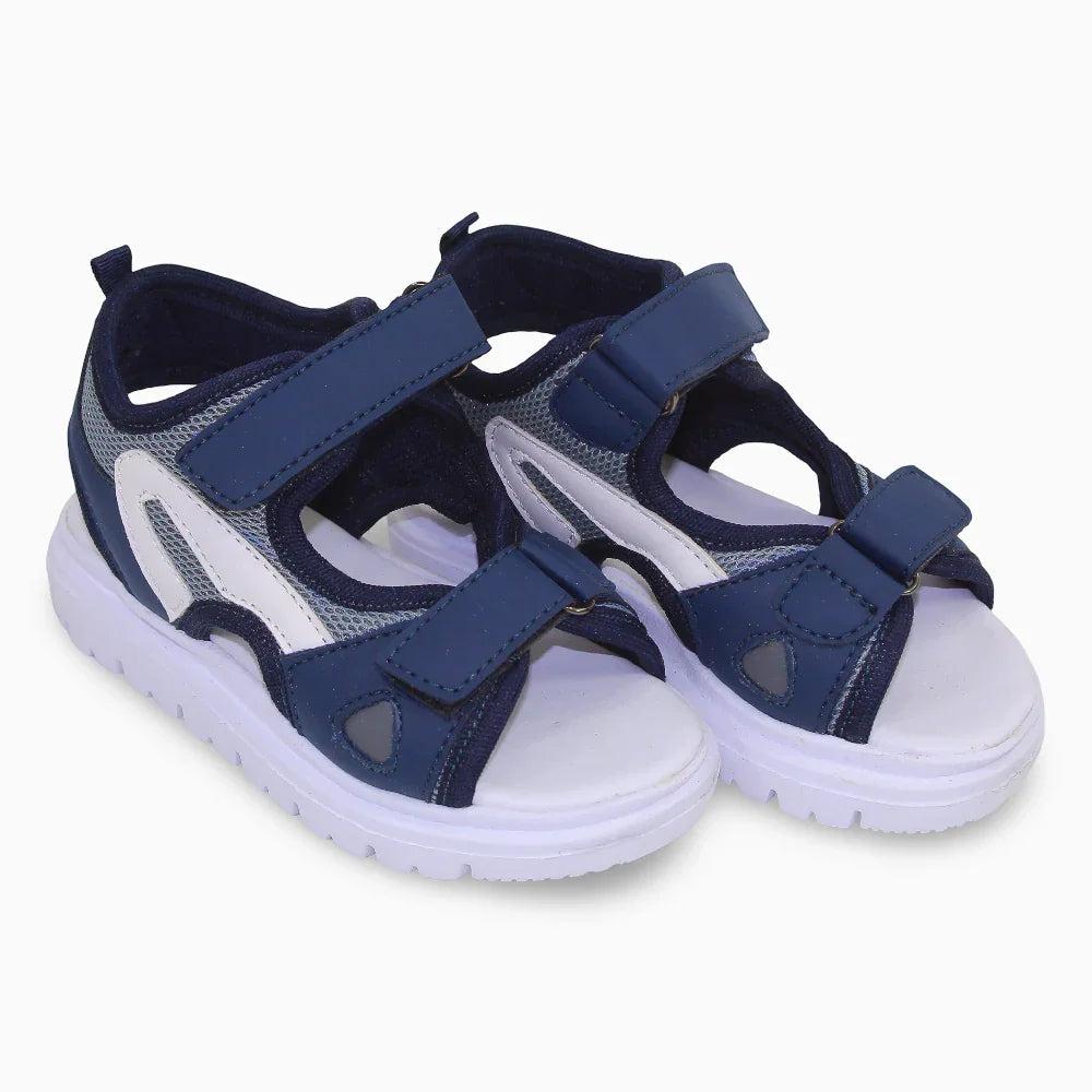 Boys Leather Sandals – Navy - Clothing - Bellino