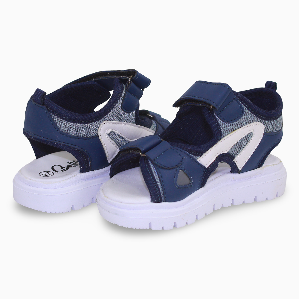 Boys Leather Sandals – Navy