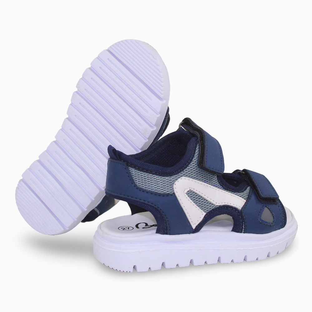 Boys Leather Sandals – Navy