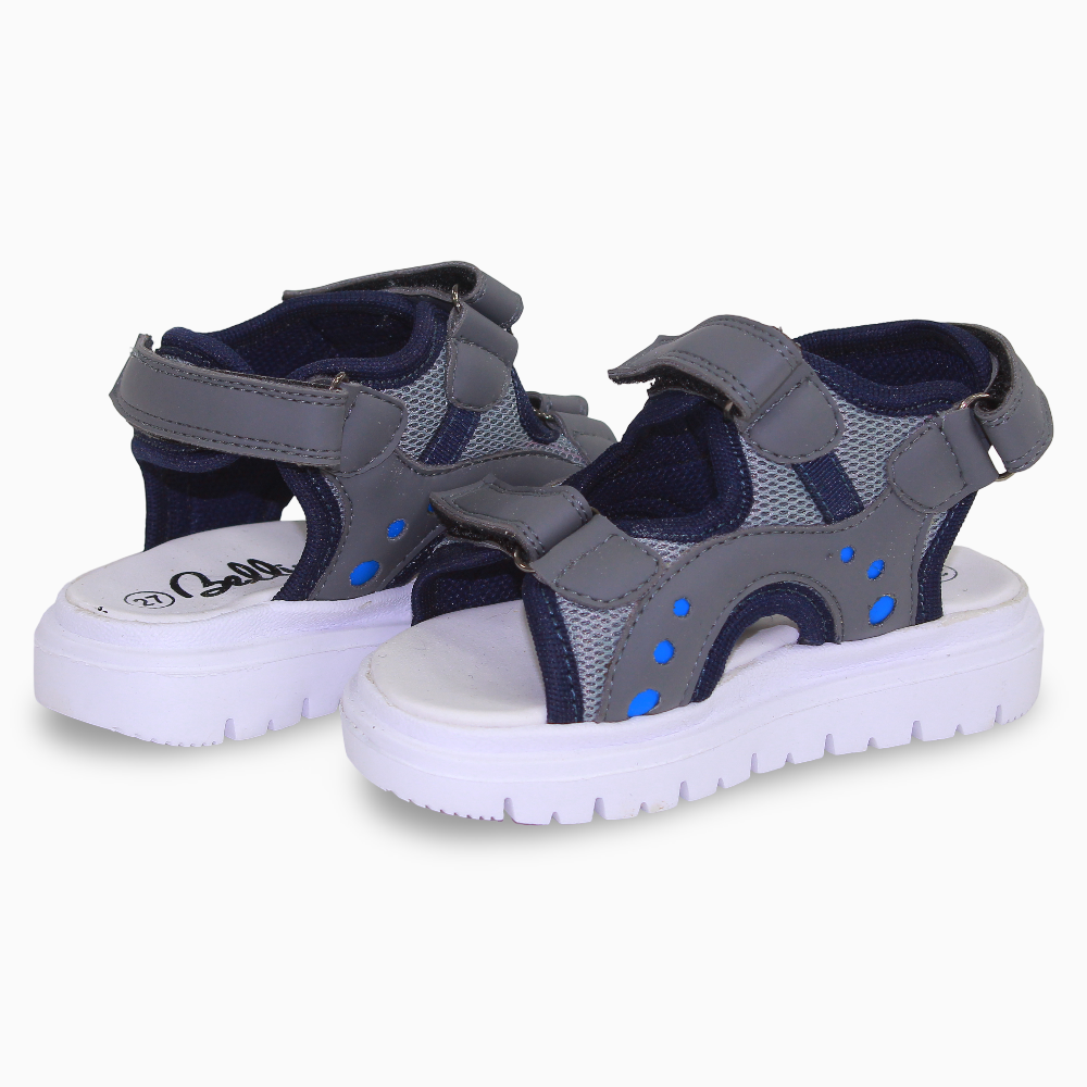 Boys Leather Sandals – Dark Grey
