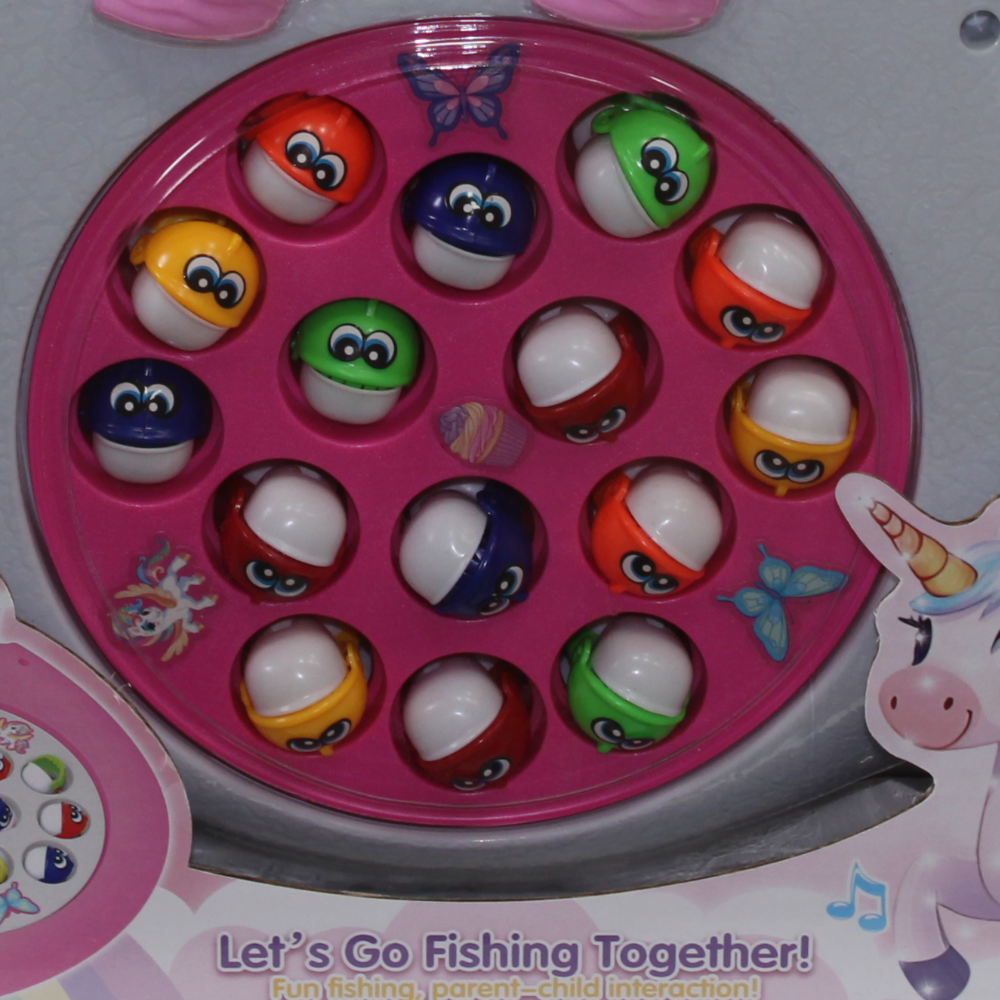 Unicorn-Themed Electric Fishing Game – 15 Pieces