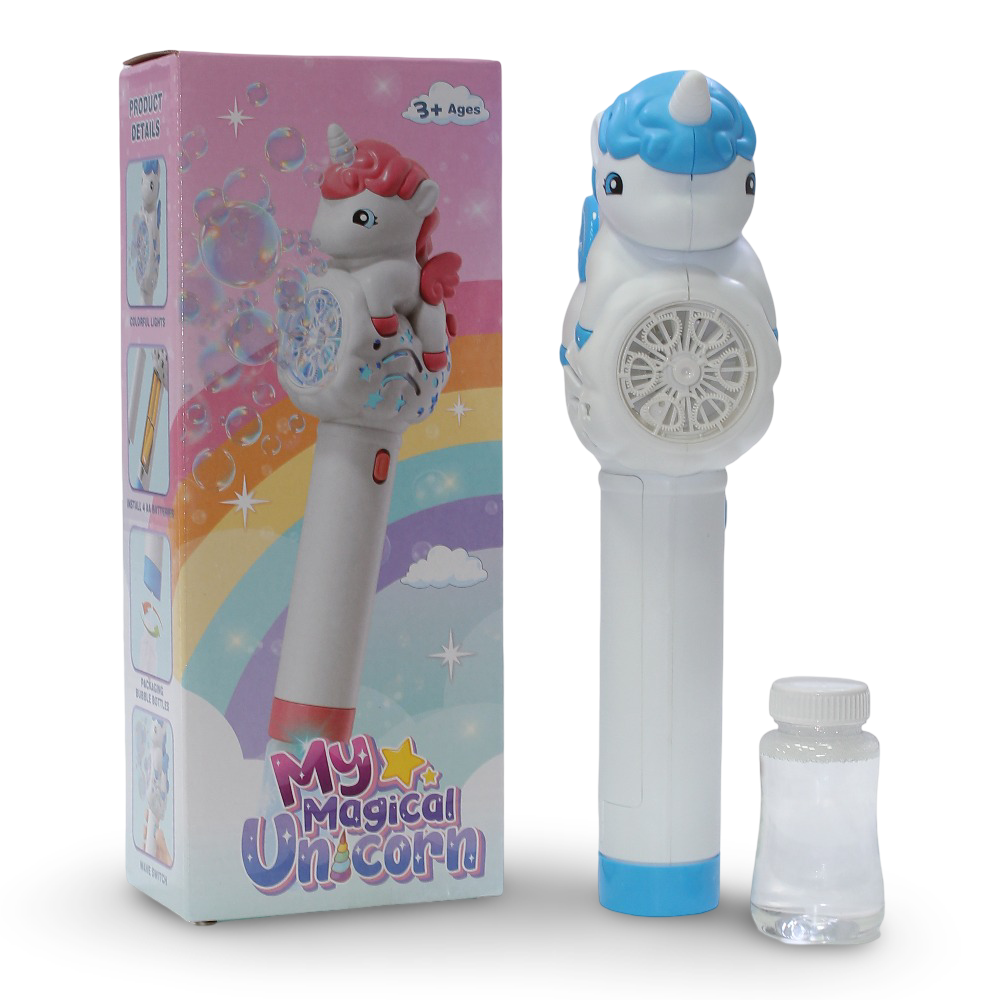 My Magical Unicorn Automatic Bubble Blower – Baby Blue
