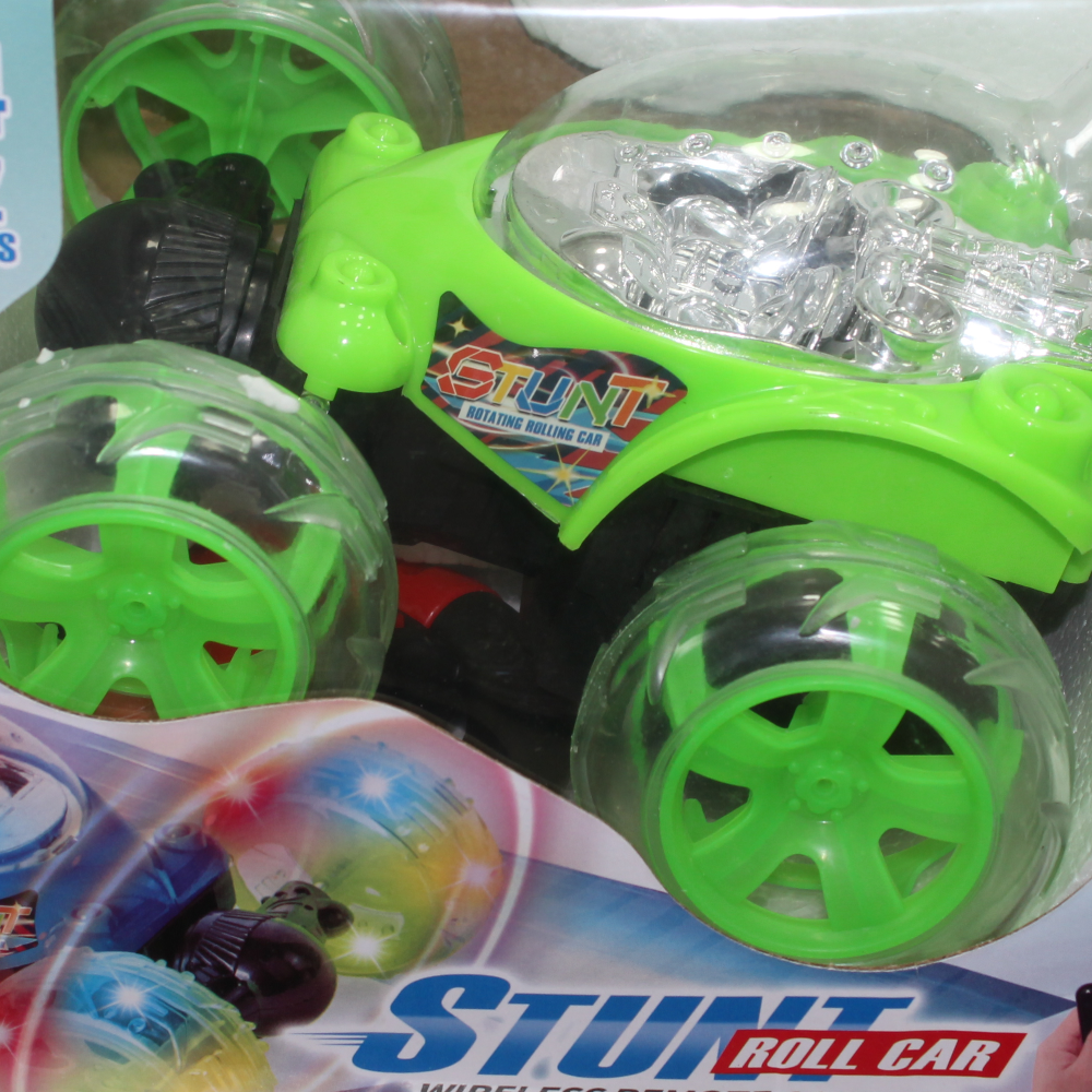 Stunt Roll Car – Green Remote Control Twister Car