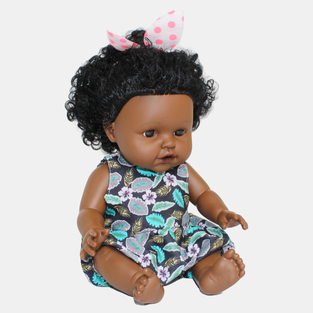 Cute Babies Fashion Doll with Sounds – Dark Skin (6-in-1)