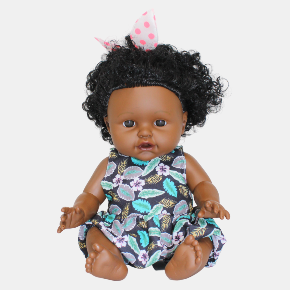 Cute Babies Fashion Doll with Sounds – Dark Skin (6-in-1)