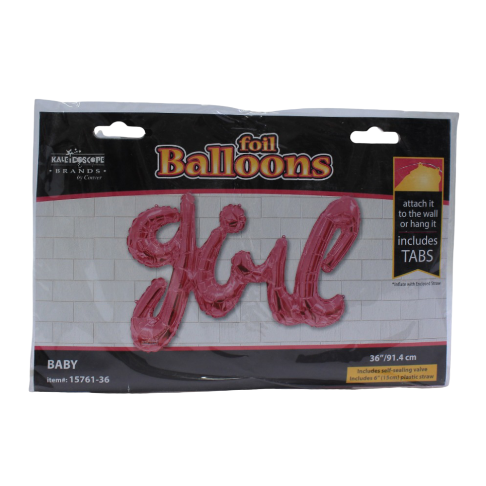 Pink Girl Foil Balloon – 91.4 cm