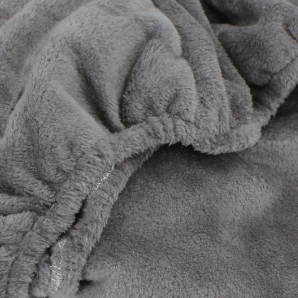 Thermal Bed Sheet Set – velvet fabric & Grey (120*70)