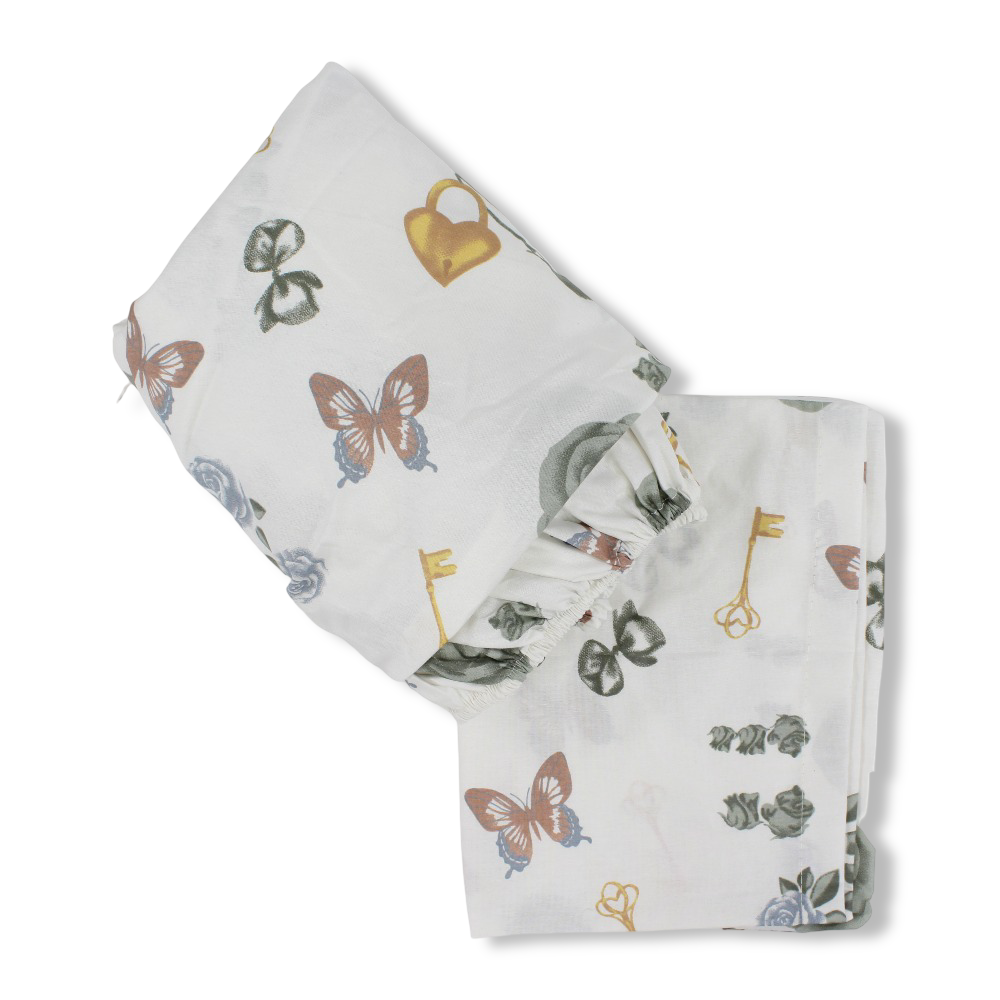 Bed Sheet Set - Butterfly Print