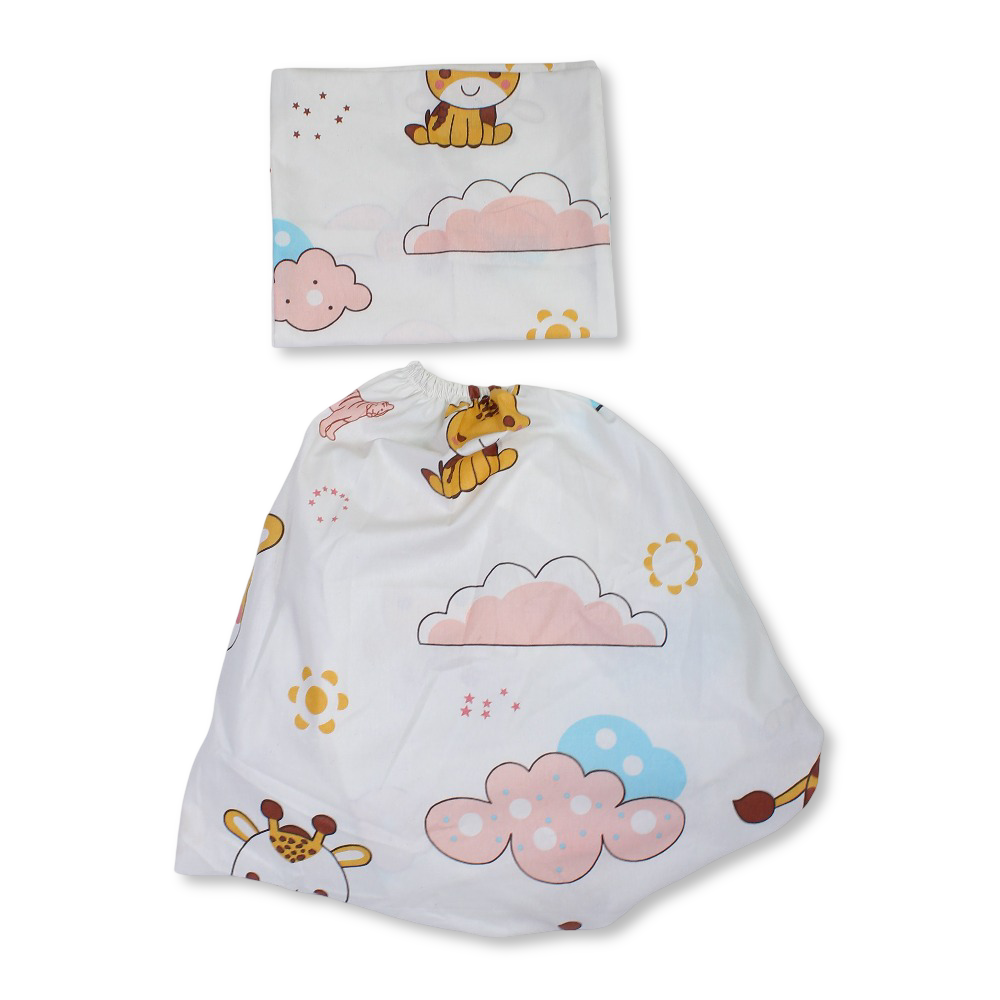 Bed Sheet Set – Giraffe & Clouds Print