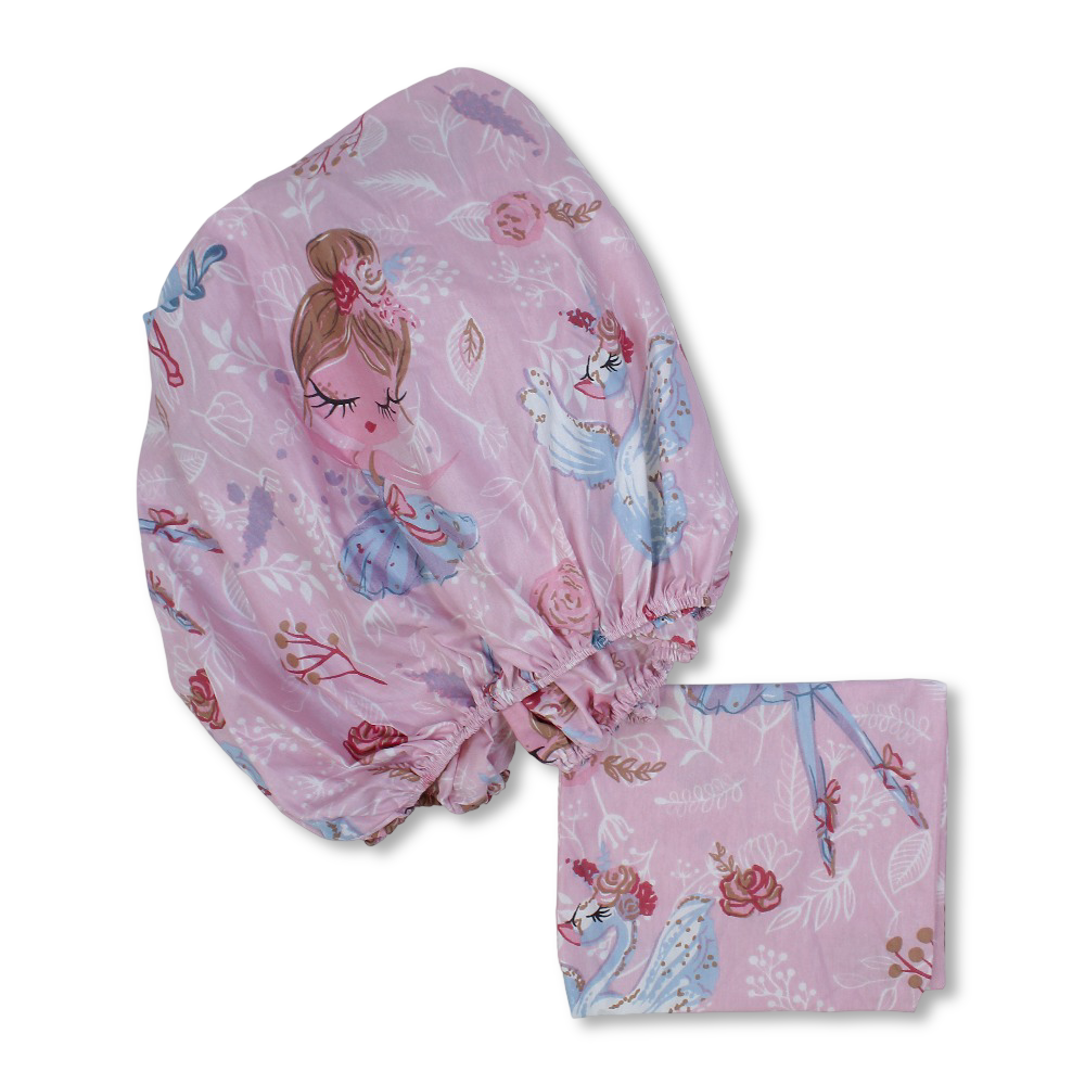 Bed Sheet Set – Pink with Ballerina Print