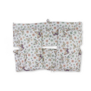 Baby Crib Bumper Set – Off-White with Flowers & Butterfly Print