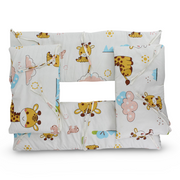 Baby Crib Bumper Set – Off-White with Giraffe Print