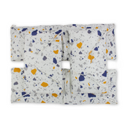 Cotton Bed Sheets – Off-White with Rocks Print