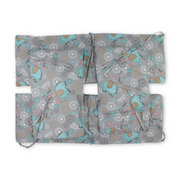 Cotton Baby Crib Set – Grey with Elephant & Birds Print