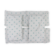Cotton Bed Sheets – White with Floral Print