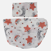 Cotton Bed Sheet Set – Off-White with Stars and Koalas Print