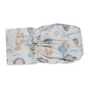 Baby Cotton Bed Sheet – Off-White with Teddy Fox & Balloons Print