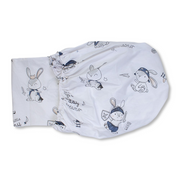 Baby Cotton Bed Sheet – White with Bunny Print