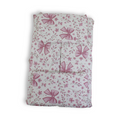 Cotton Crib Bumper – Off-White with Pink Bows Print
