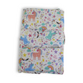 Cotton Crib Bumper – Off-White with Unicorn Print