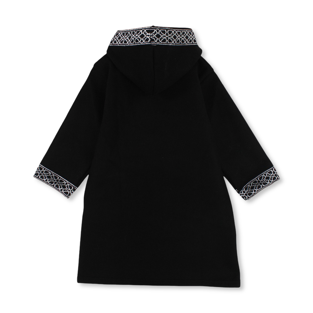 Baby Boys Long-Sleeved Hooded Jilbab – Black
