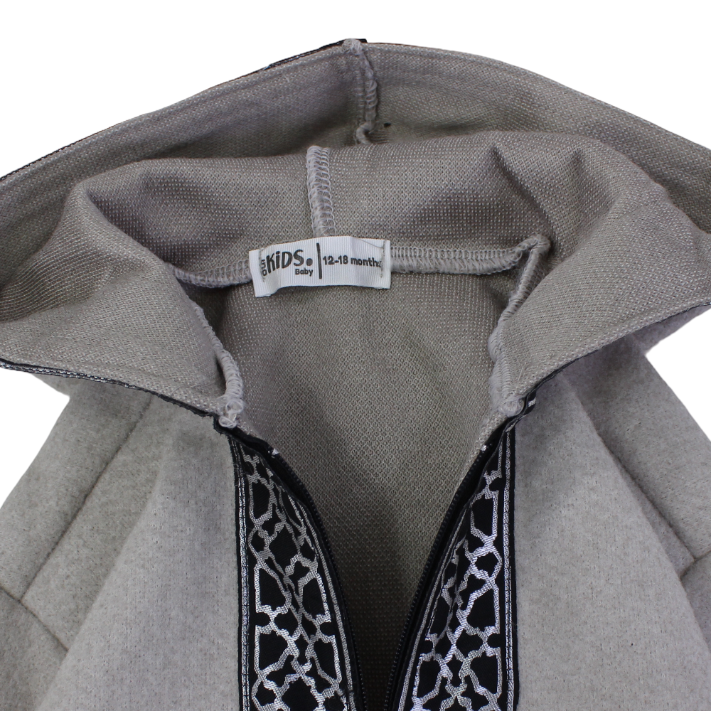 Baby Boys Long-Sleeved Hooded Jilbab – Beige