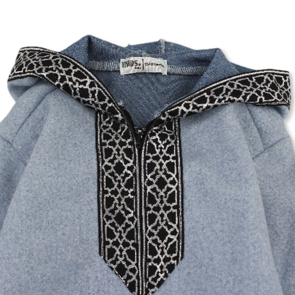 Boys Long-Sleeved Hooded Jilbab – Baby Blue