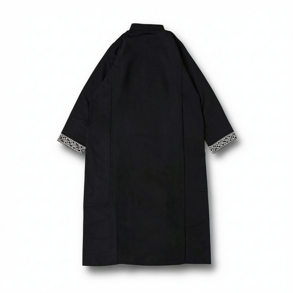 Boys Cotton Long-Sleeved Black Jilbab – Black