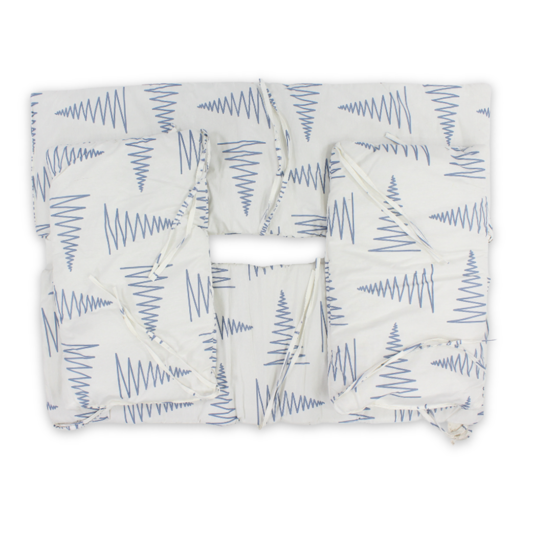 Cotton Baby Crib Bumper – Off-White with Trees Print
