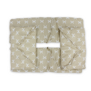 Cotton Baby Crib Bumper – Beige with Bows Print