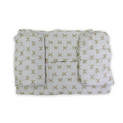 Cotton Baby Crib Bumper – Off-White with Bows Print