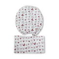 Cotton Bed Sheets – Off-White with Red Hearts Print