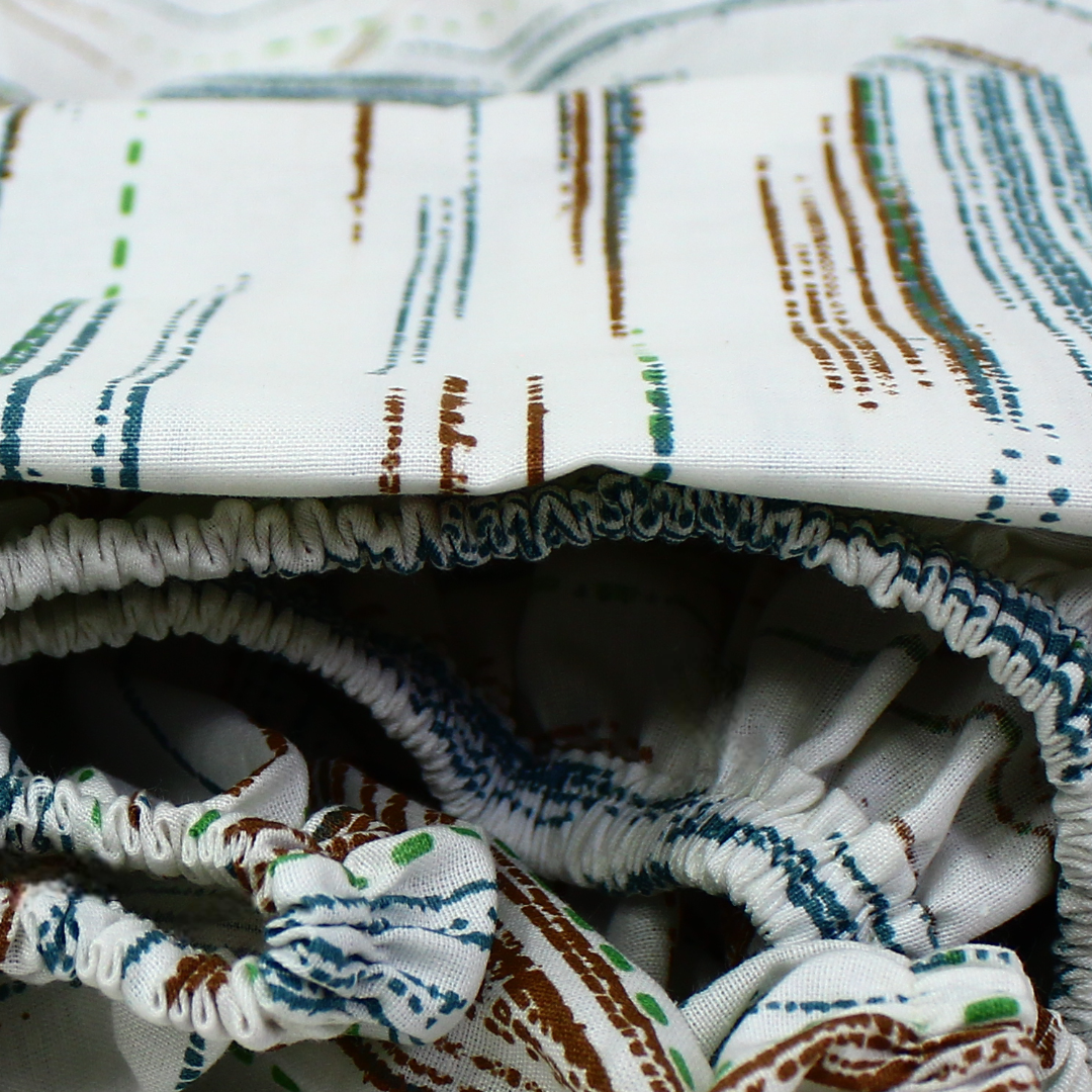 Cotton Bed Sheets – Striped Off-White