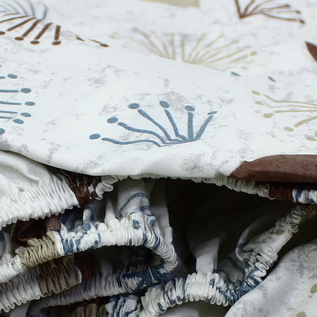 Cotton Bed Sheets – Printed Off-White