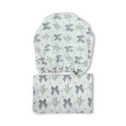 Cotton Bed Sheets – Off-White with Grey Bows Print - Baby Essentials - Ourkids