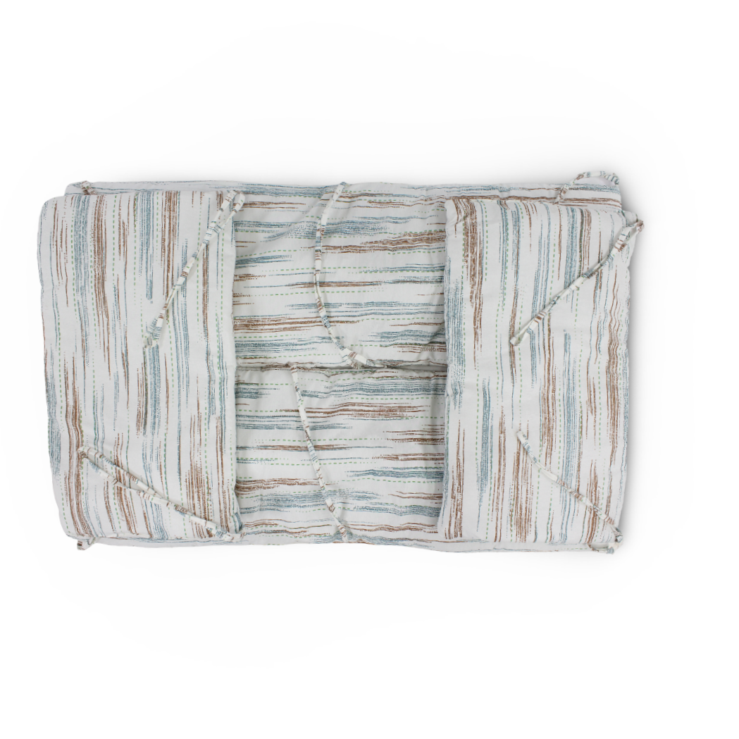 Cotton Crib Bumper – Striped Off-White