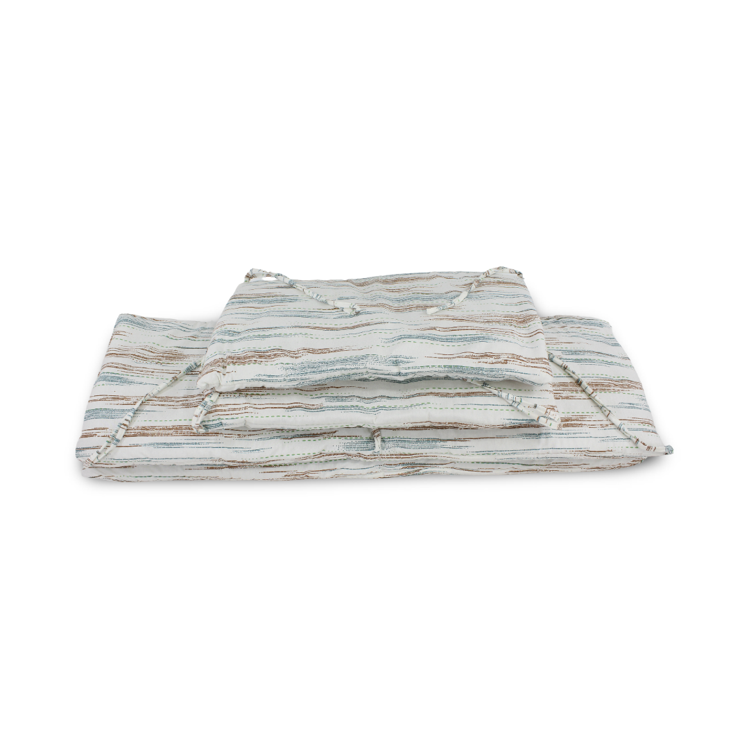 Cotton Crib Bumper – Striped Off-White