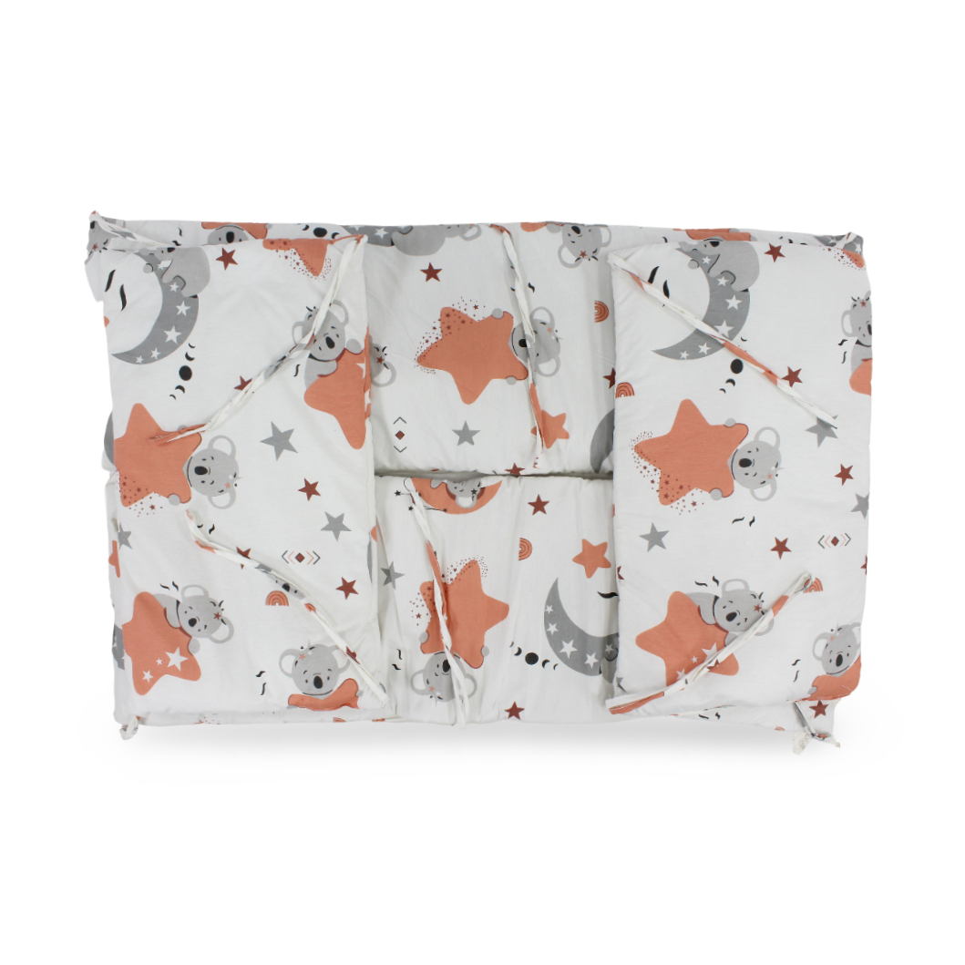 Cotton Crib Bumper – Off-White with Koala and Stars Print - Baby Essentials - Ourkids