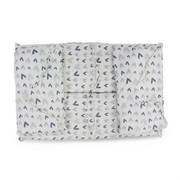 Cotton Crib Bumper – Off-White with Hearts Print - Baby Essentials - Ourkids